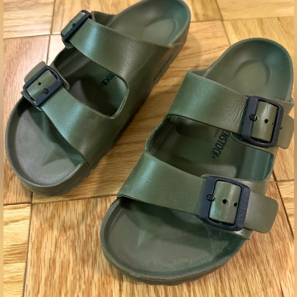 Birkenstock Other - Birkenstock pvc rubber sandals army green size 41